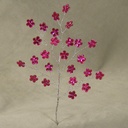 8" JEWEL FLOWER PICK FUSCIA
