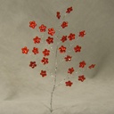 8" JEWEL FLOWER PICK RED