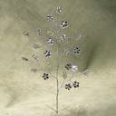 8" JEWEL FLOWER PICK SILVER