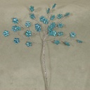 6.75" JEWEL FLOWER PICK BLUE