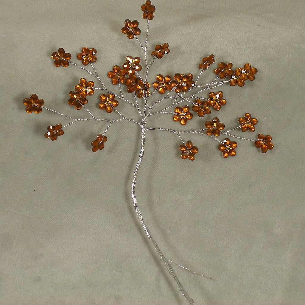 [SA4083-COP] 6.75" JEWEL FLOWER PICK COPPER