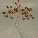 6.75" JEWEL FLOWER PICK COPPER