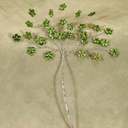 6.75" JEWEL FLOWER PICK GREEN