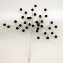 6.75" PEARL BEAD PICK BLACK