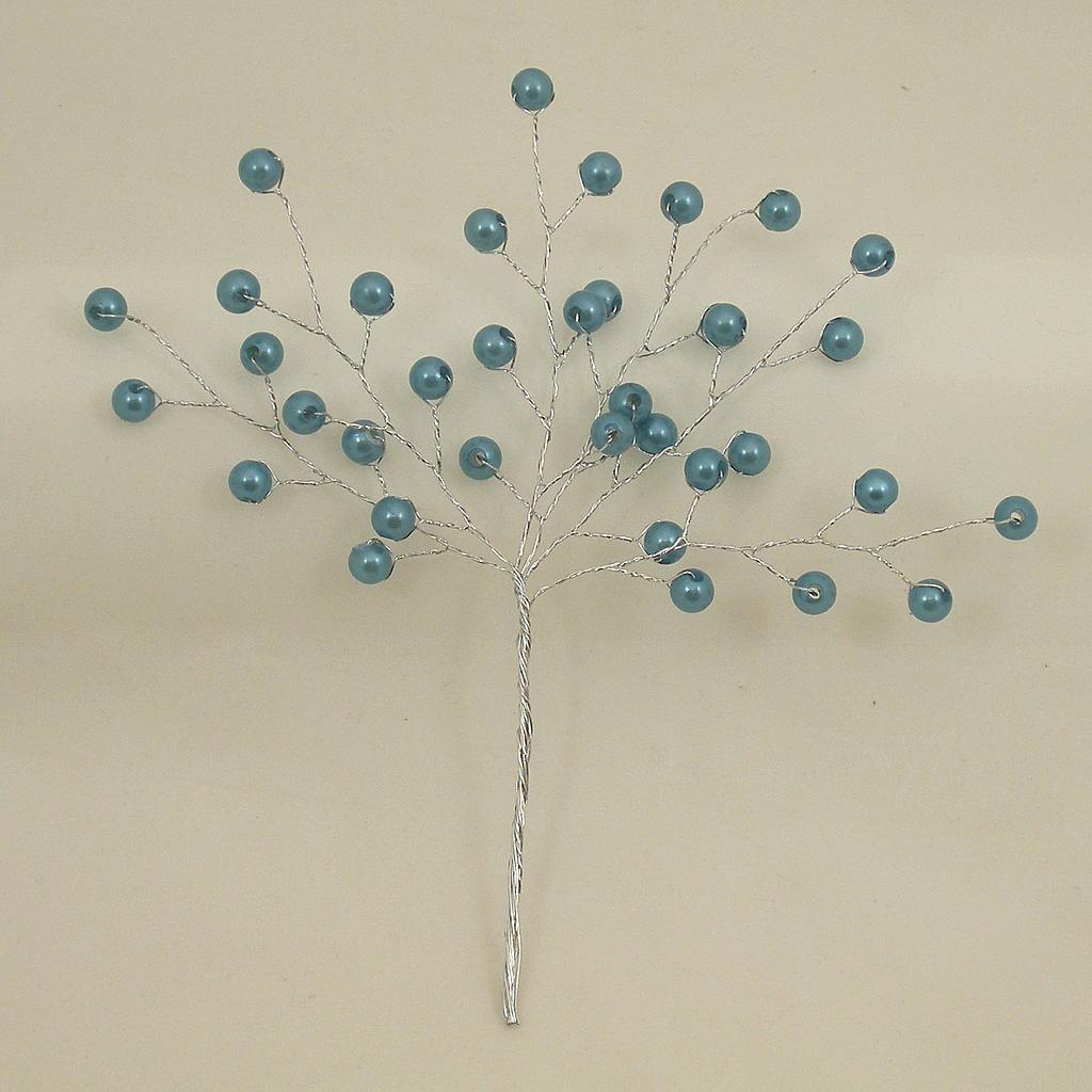 [SA4085-BLU] 6.75" PEARL BEAD PICK BLUE