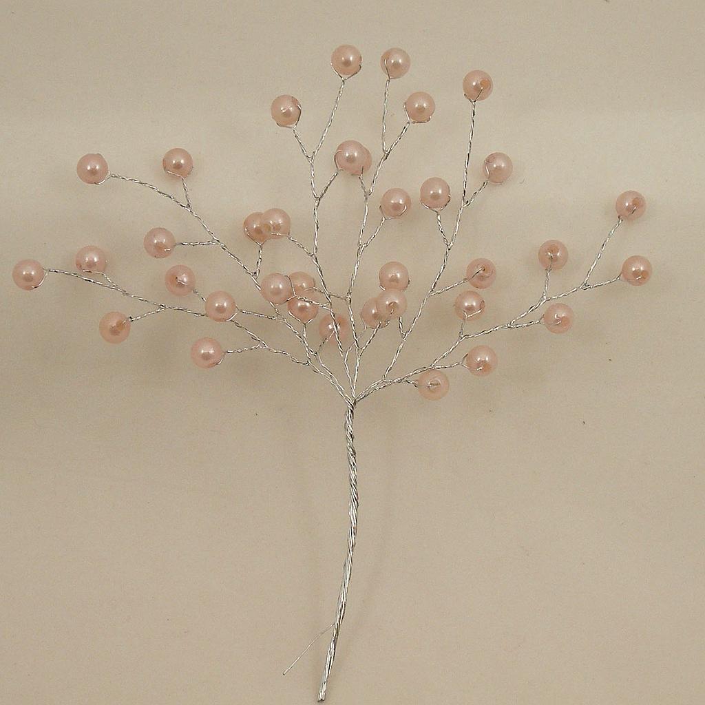 [SA4085-PNK] 6.75" PEARL BEAD PICK PINK