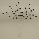 6.5" PEARL BEAD PICK BLACK