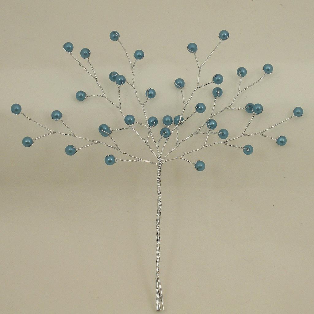 [SA4086-BLU] 6.5" PEARL BEAD PICK BLUE
