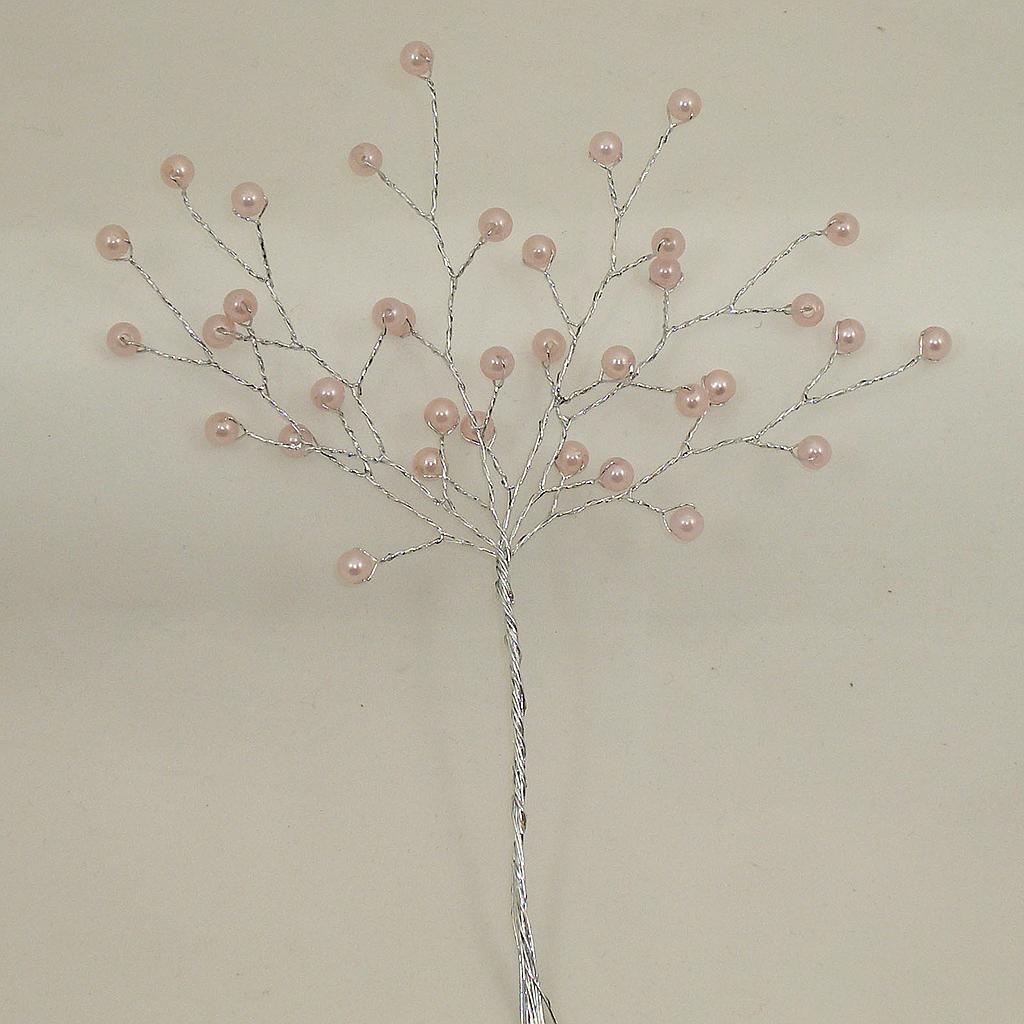 [SA4086-PNK] 6.5" PEARL BEAD PICK PINK