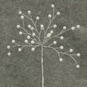 6.5" PEARL BEAD PICK WHITE