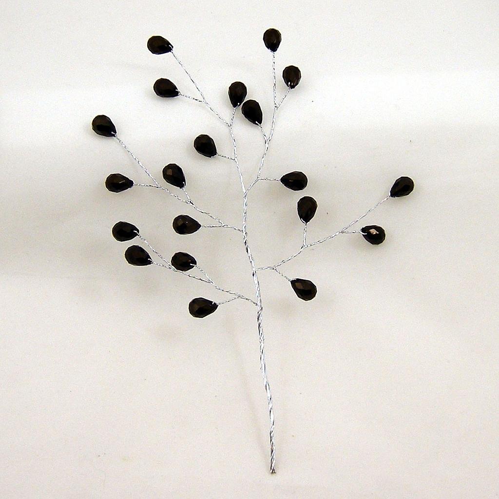 8.5" ACRYLIC BEAD PICK BLACK