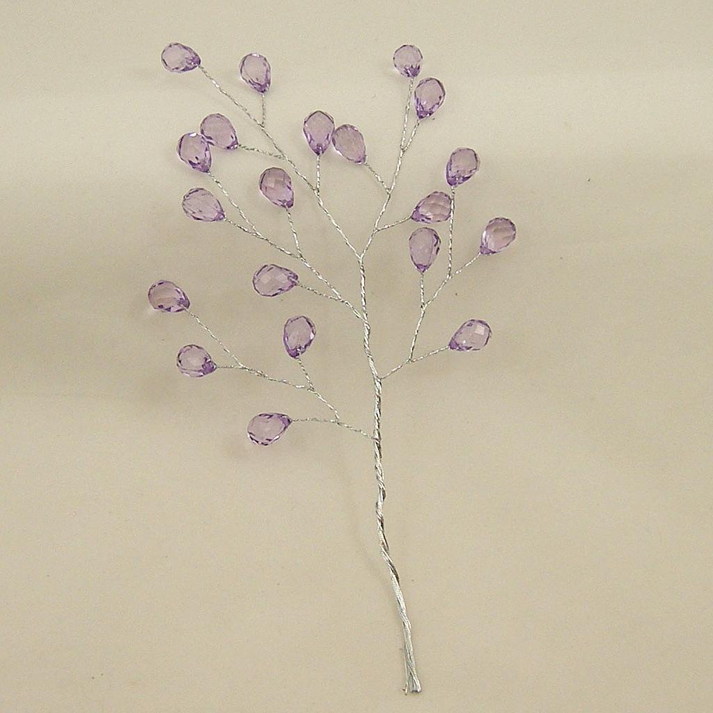 [SA4090-PUR] 8.5" ACRYLIC BEAD PICK PURPLE
