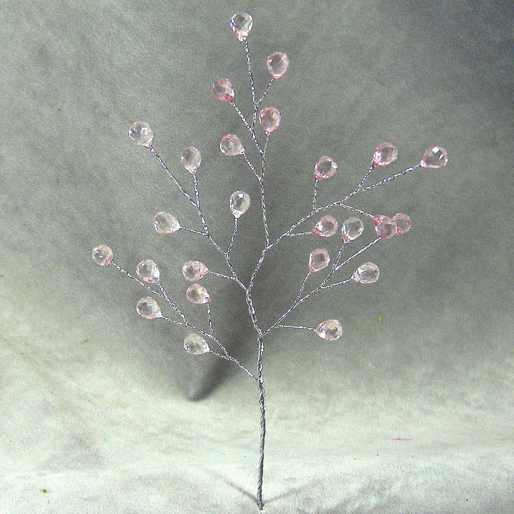 ACRYLIC BEAD PICK 8"  PINK