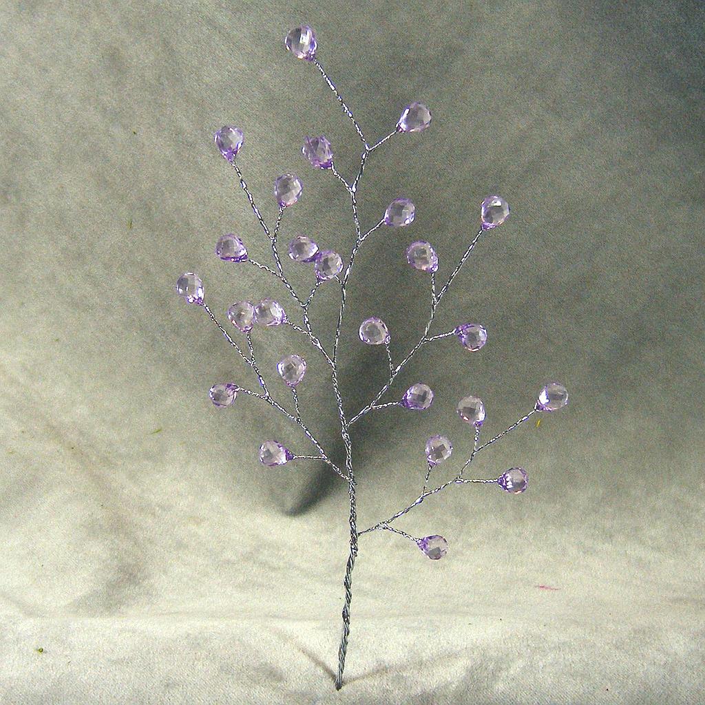 8" ACRYLIC BEAD PICK PURPLE