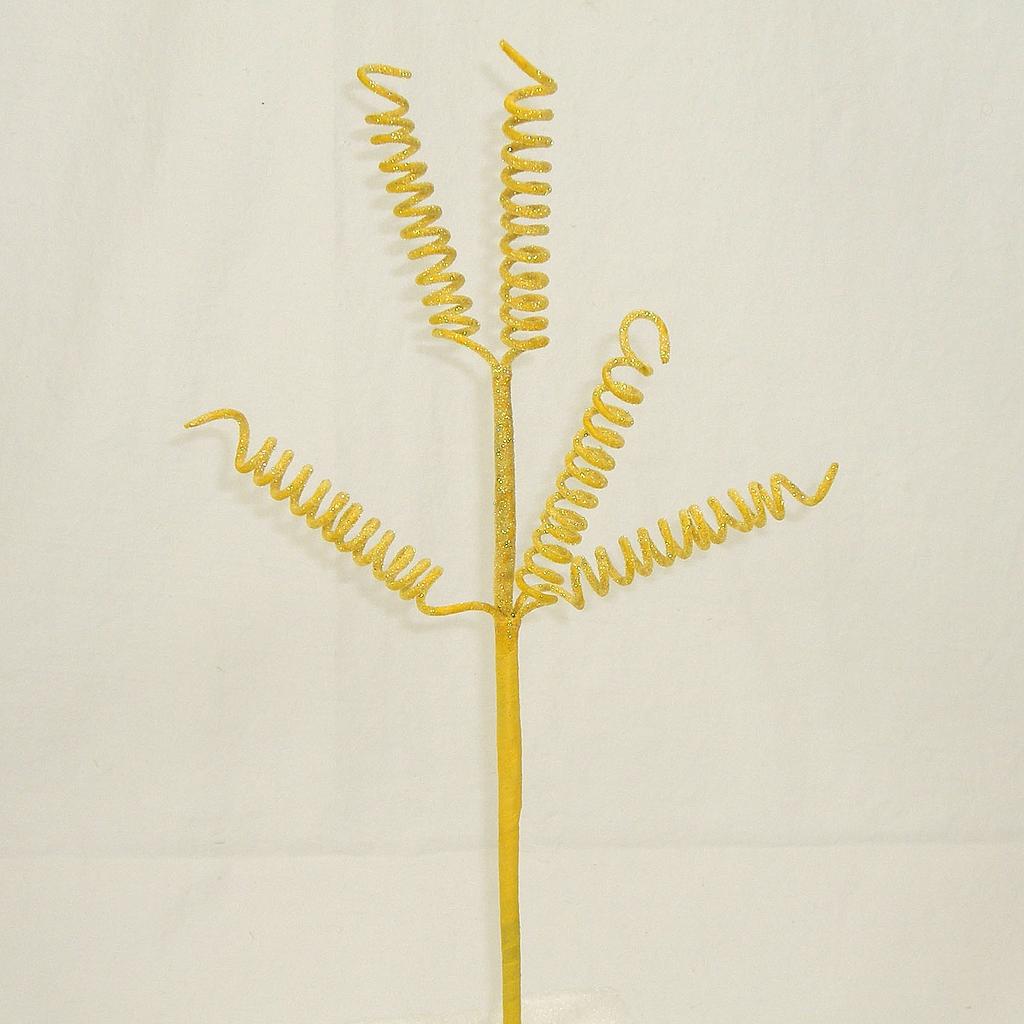 [SA4108-YEL] 16" SPRING CURLY SPRAY X5 YELLOW