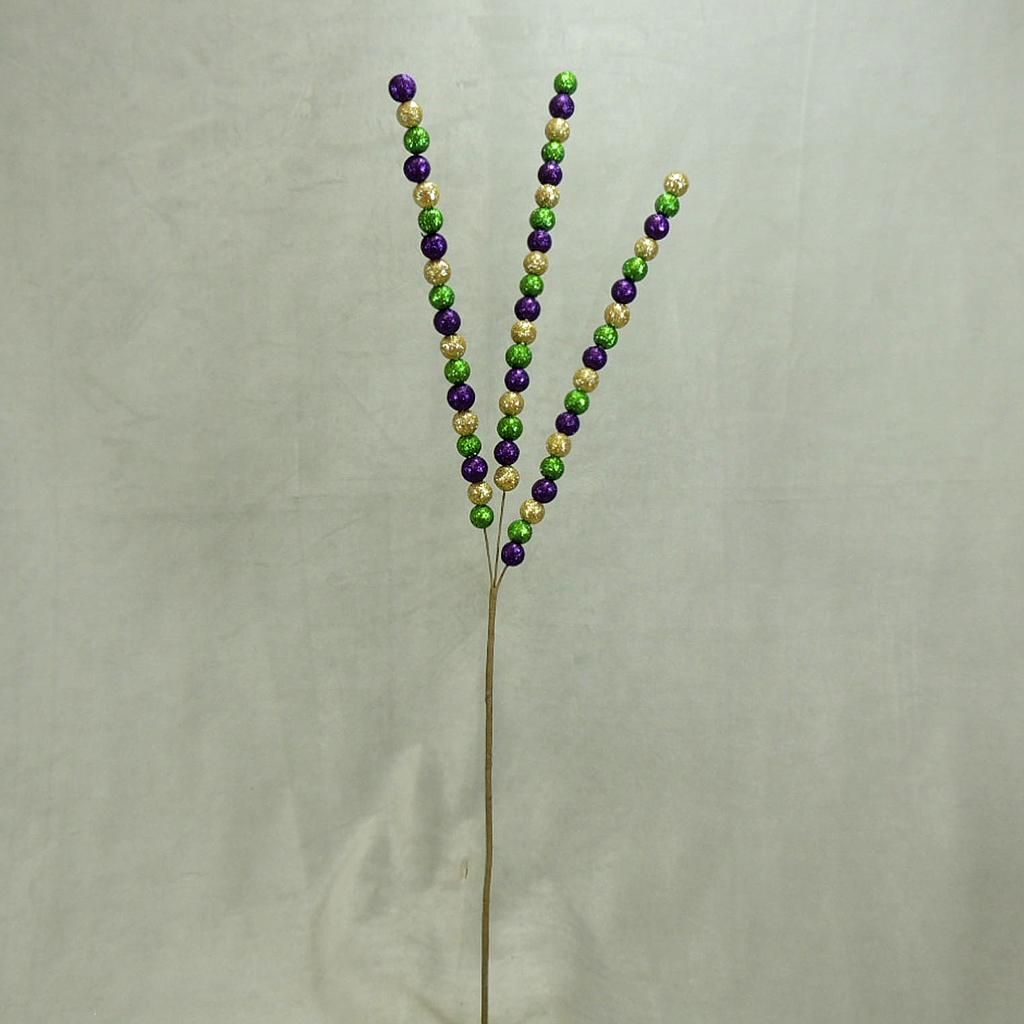 [SA4110-MAR] 27" BALL SPRAY X3 MARDI GRAS