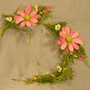 GARLAND 4' MIXED W/PINK FLOWERS
