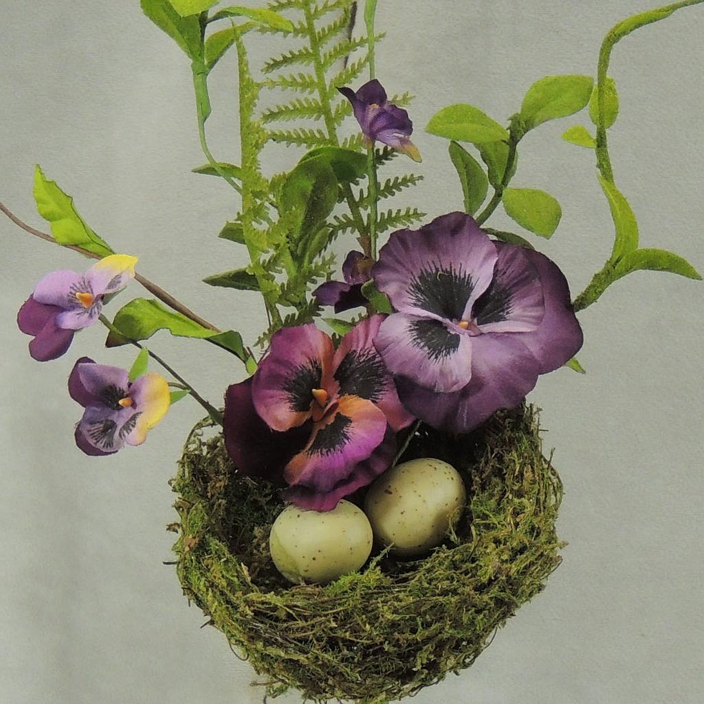 16" PANSY PICK W/NEST PURPLE
