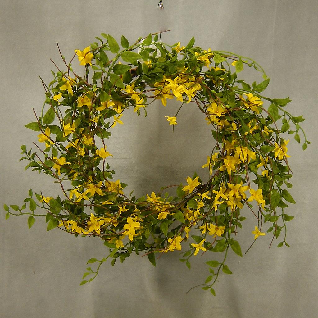[SA4159] 20" WREATH FORSTHYIA YELLOW