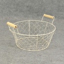 BASKET WIRE 4"H X 9"D WHITEWASH