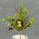 NEST W/EGGS & FOLIAGE PICK 11"