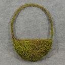 BASKET HALF WALL MOSS/TWIG 15&quot;H X 11&quot;W X 4&quot;D
