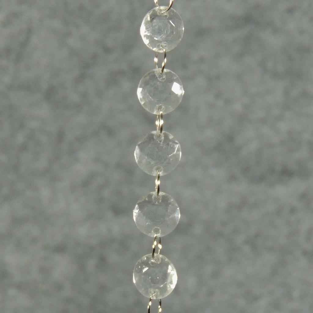 GARLAND 12' FACETED CLEAR JEWEL