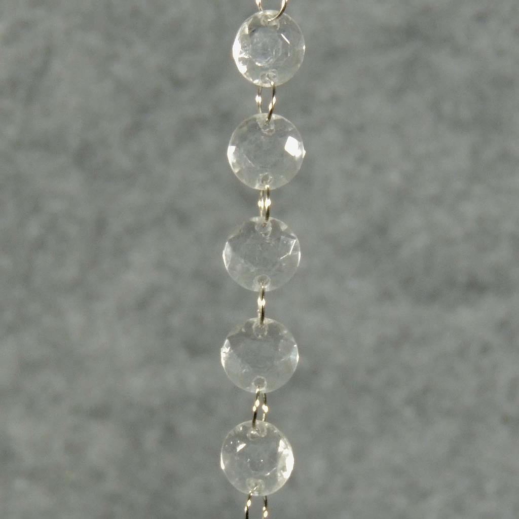 [SA5089] GARLAND 12' FACETED CLEAR JEWEL