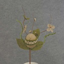 14" EGG SPRAY SMALL BURLAP BURLAP W/MOSS BAND