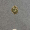 11" EGG PICK MOSS/JUTE DESIGN 1