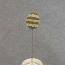 11" EGG PICK MOSS w/BURLAP