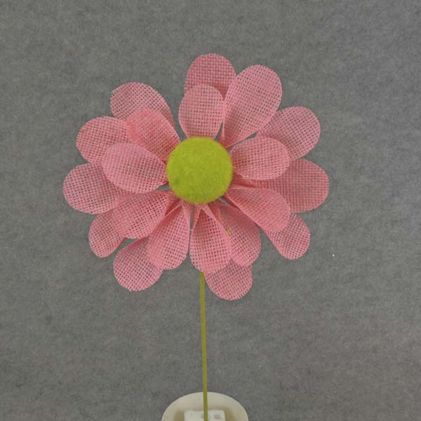 19.5" DAISY PICK BURLAP OAL 8" dia PINK