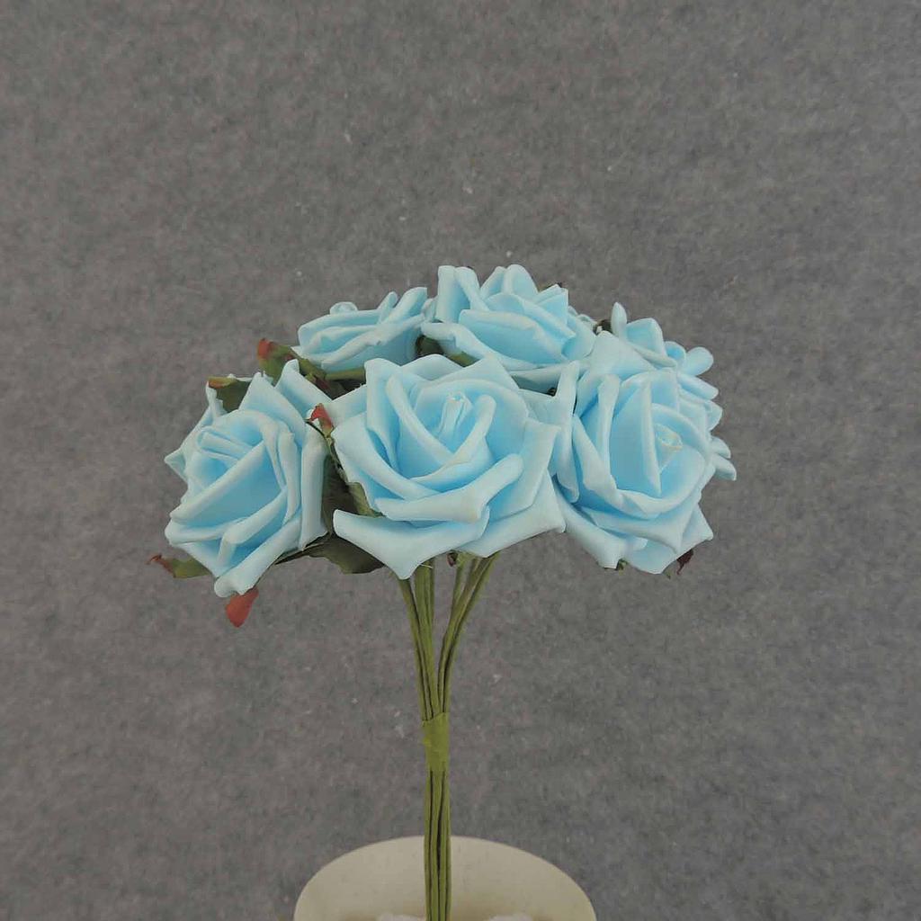 [SA6500-BLU] 10" ROSE OPEN BUNDLE X9 BLUE