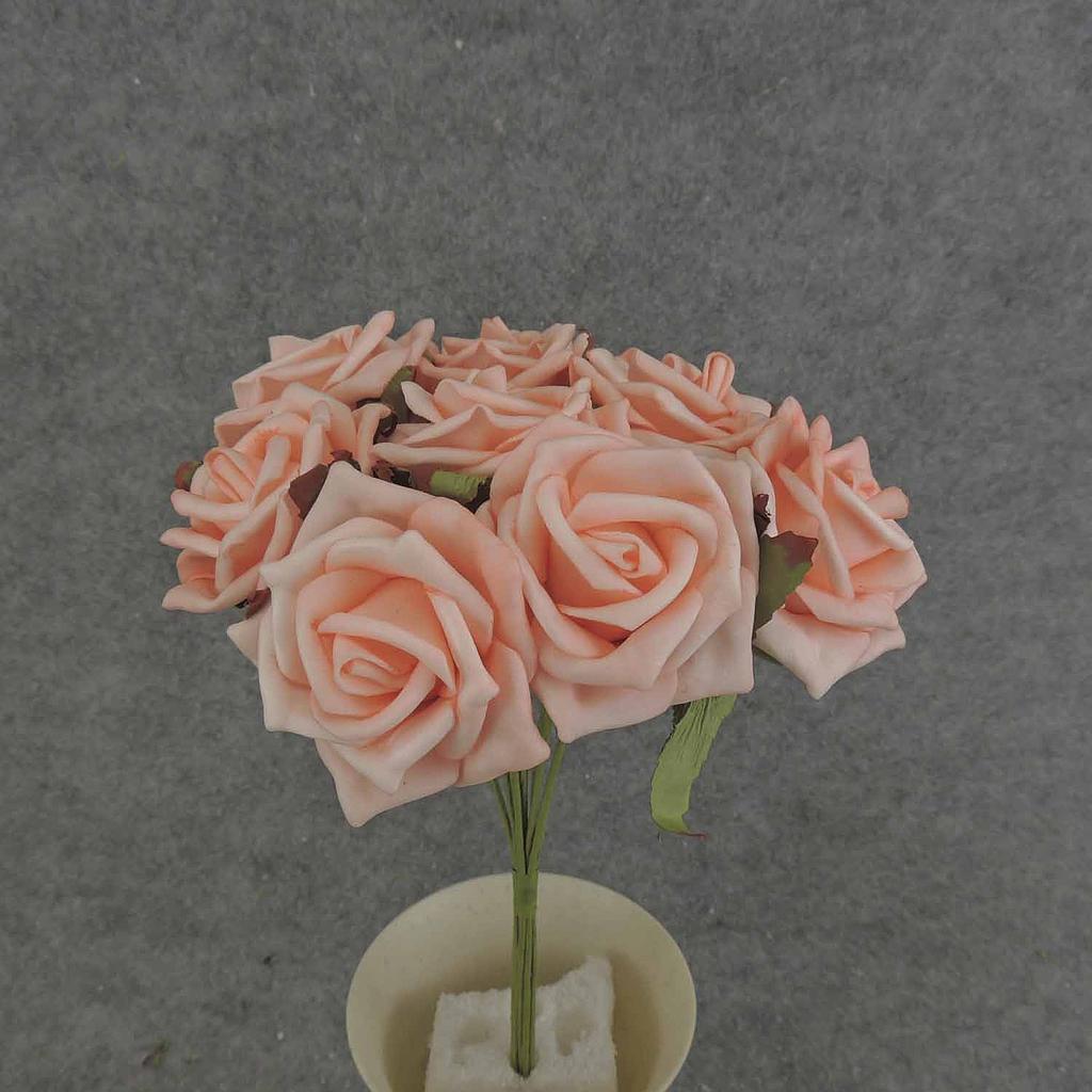 ROSE OPEN BUNDLE X9 10"  PEACH
