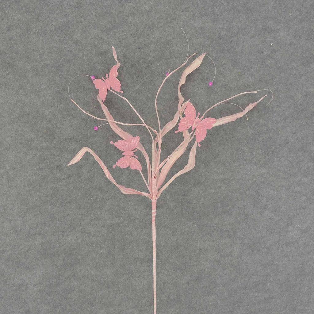 BUTTERFLY GRASS SPRAY 30&quot;  LIGHT PINK
