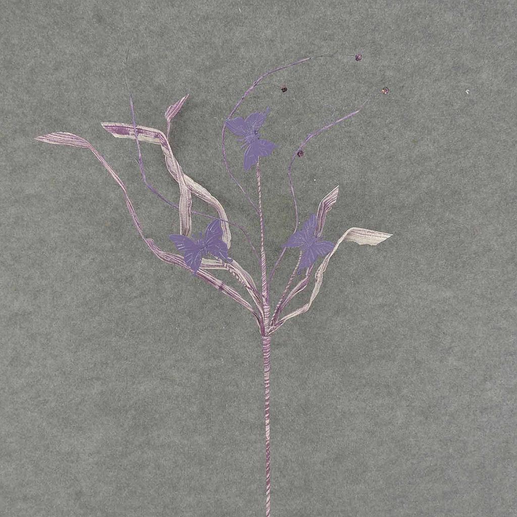 [SA7011-PUR] 30" BUTTERFLY GRASS SPRAY PURPLE