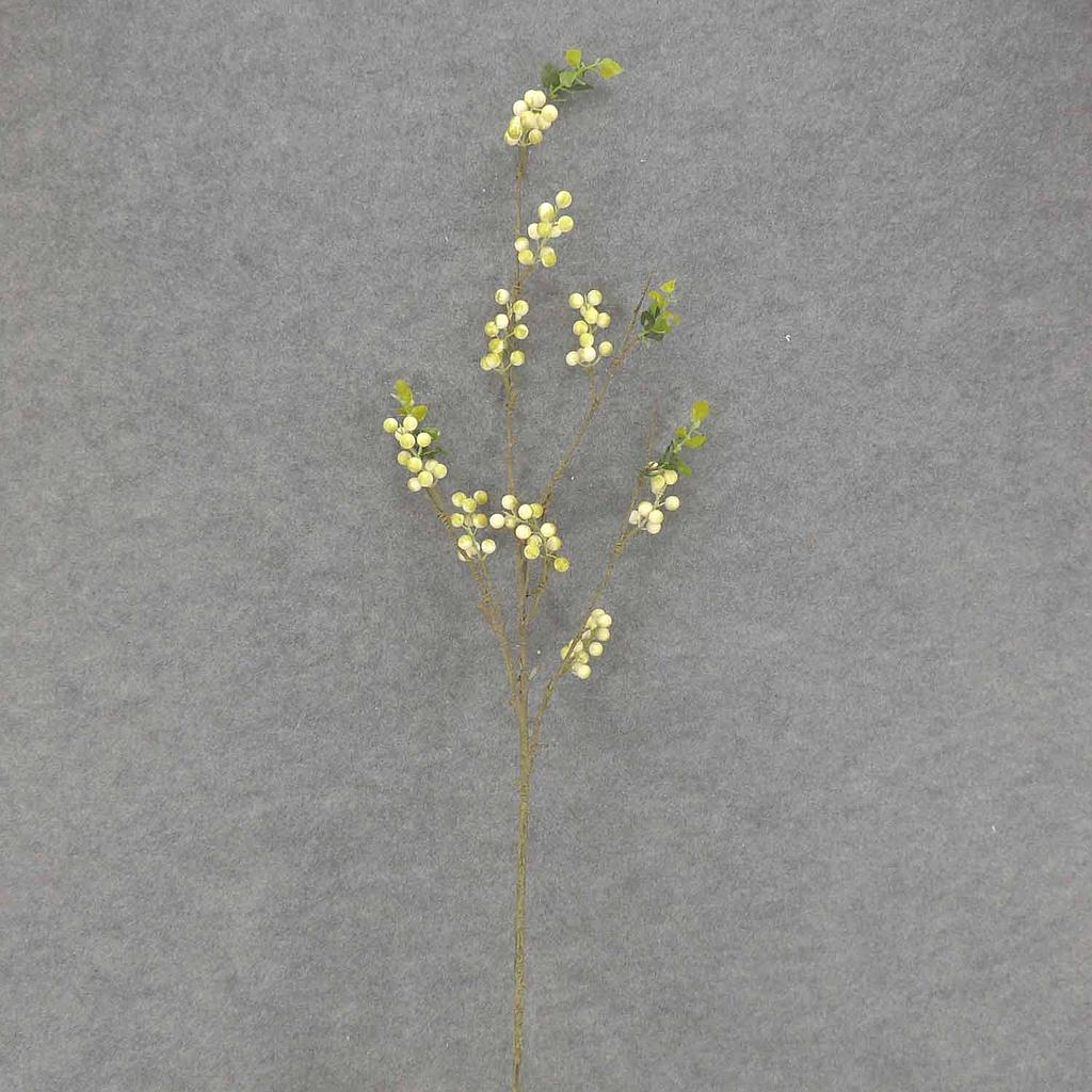 48" BERRY TWIG SPRAY X3 CREAM/GREEN