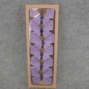 BUTTERFLY PRINTED 3" W/WIRE 6/BOX PURPLE