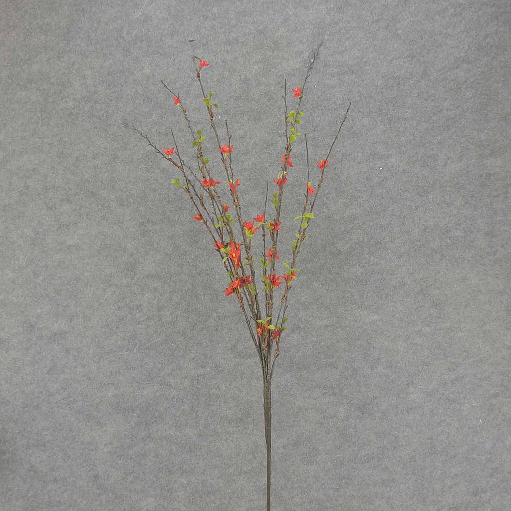 40" TWIG/BLOSSOM SPRAY X5 RED