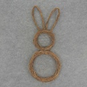 BUNNY WREATH TWIG 12x25" (PLAIN)