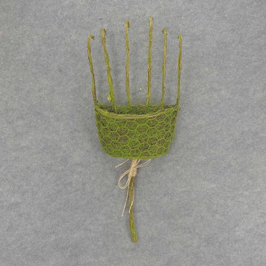 RAKE PLANTER TWIG/MOSS 10x28"
