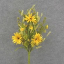 19" MIXED FLOWERING BUSH H/WRAP YELLOW/GREEN