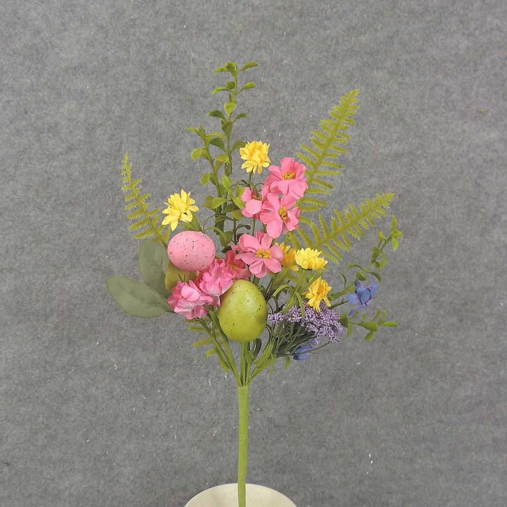 18" MIXED FLOWER & EGG PICK