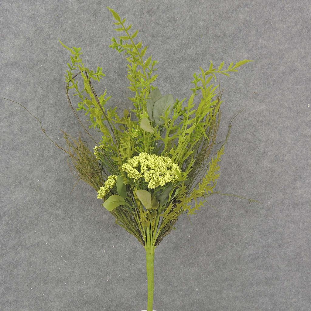21" MIXED FOLIAGE BUSH H/WRAP W/GREEN QAL
