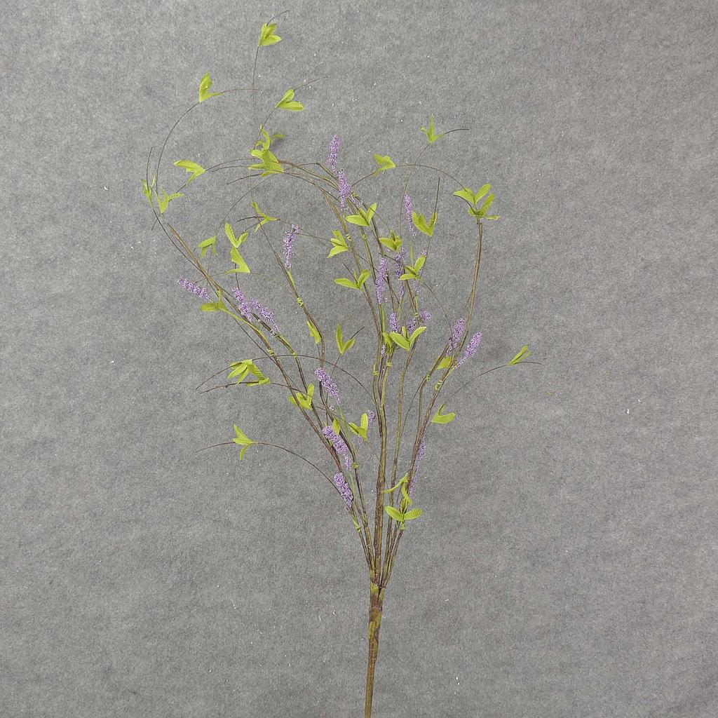 40" FLOWERING TWIG SPRAY H.WRAP  PURPLE