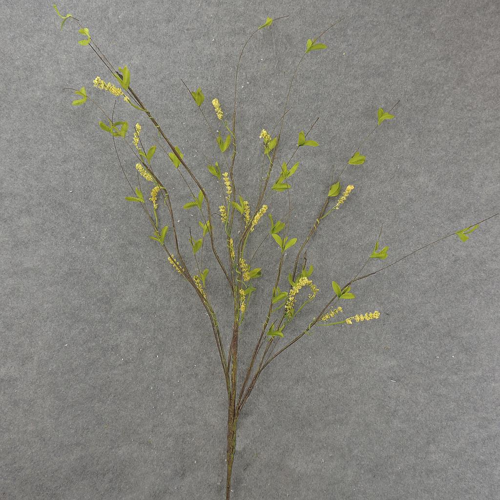 40&quot; FLOWERING TWIG SPRAY H.WRAP  YELLOW