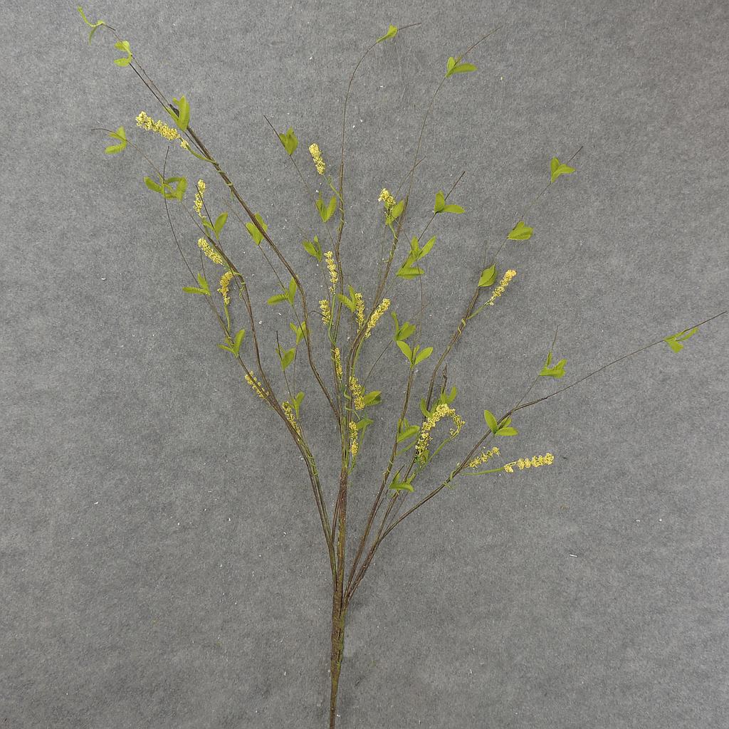 40" FLOWERING TWIG SPRAY H.WRAP  YELLOW