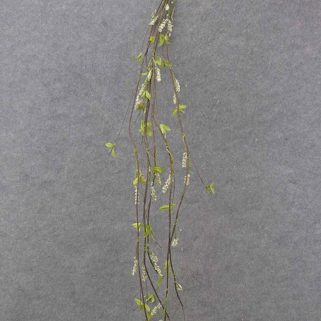54" FLOWERING TWIG GARLD H.WRAP  CREAM