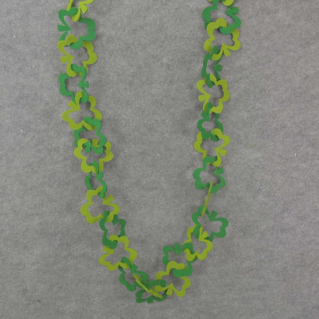 [SA8021] 72" SHAMROCK CHAIN GARLAND GREEN