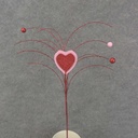 19" GLITTER HEART SPRAY